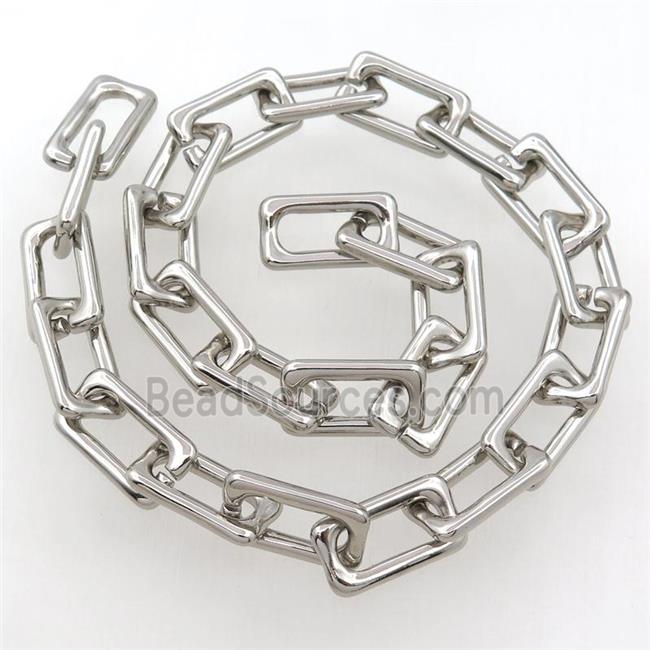 Alloy Chain, platinum plated