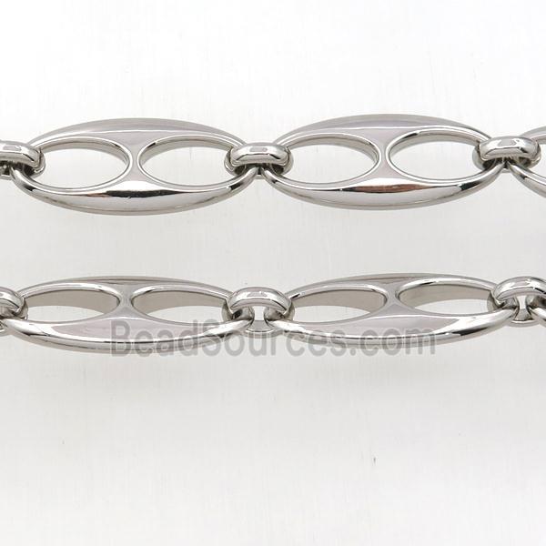 Alloy Chain, platinum plated