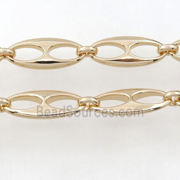 Alloy Chain, lt.gold plated