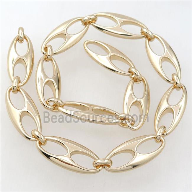 Alloy Chain, lt.gold plated