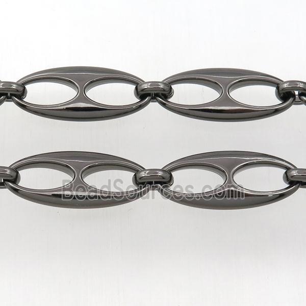 Alloy Chain, black gunmetal plated