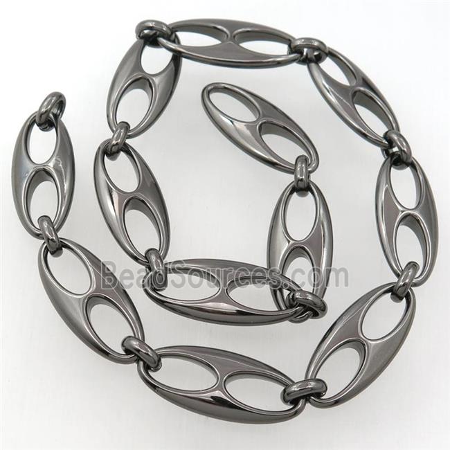 Alloy Chain, black gunmetal plated