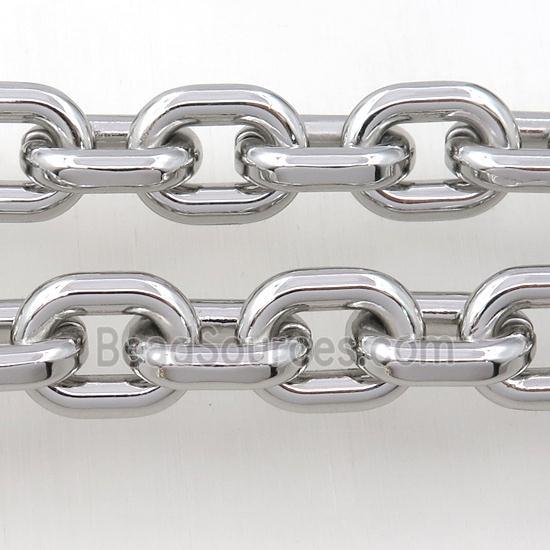 Alloy Chain, platinum plated