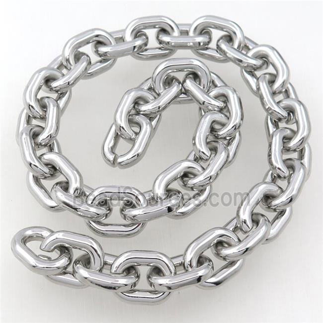 Alloy Chain, platinum plated