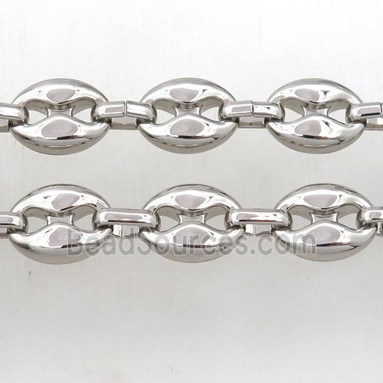 alloy chain, platinum plated