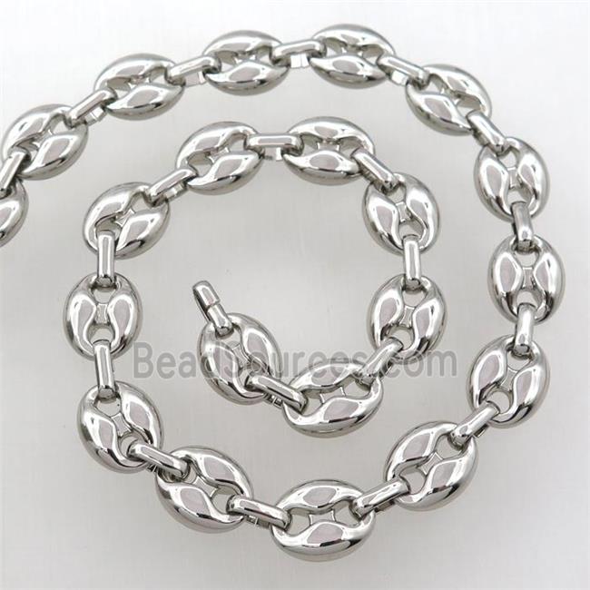 alloy chain, platinum plated