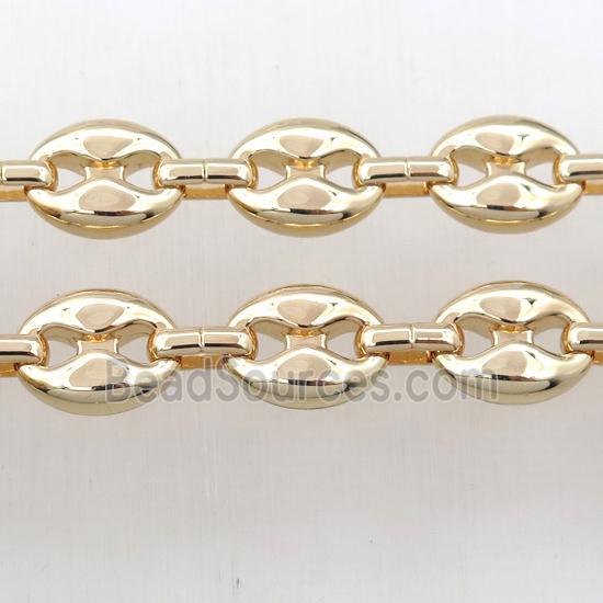 alloy chains, pignose, gold plated