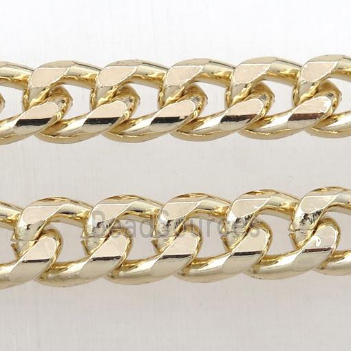 Alloy curb chain, gold plated