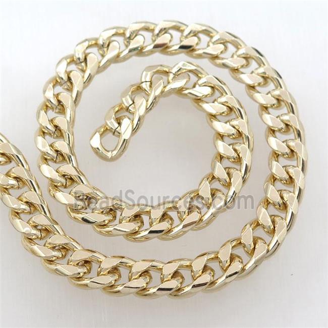 Alloy curb chain, gold plated