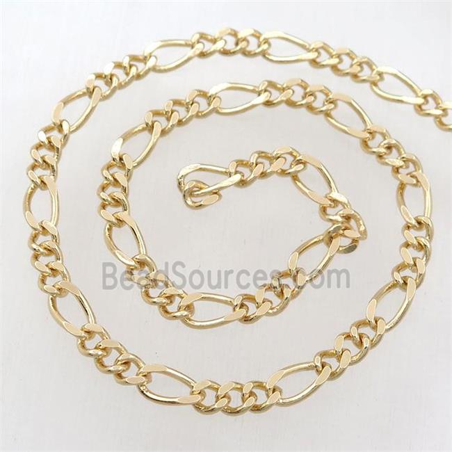 Brass chain, gold plated