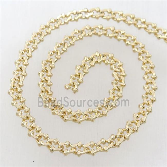 Brass chain, gold plated