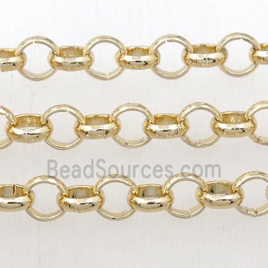 Iron Rolo Chain, gold plated