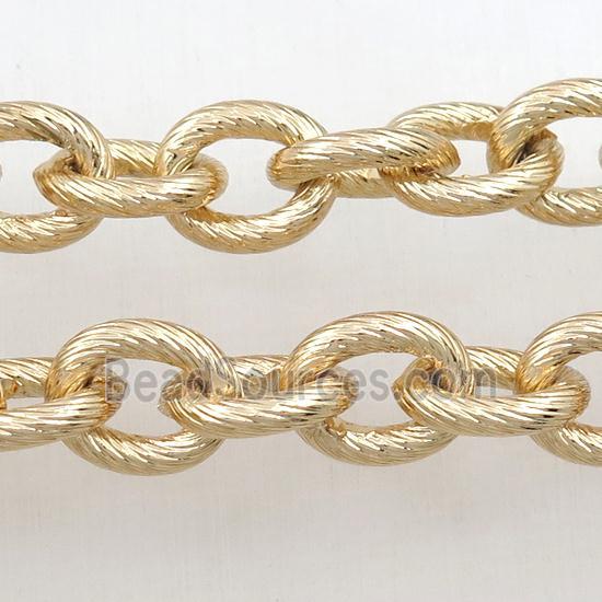 Iron chain, gold plated