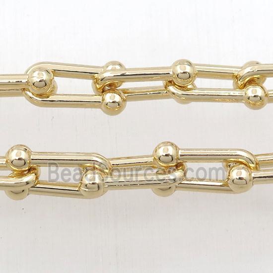 Alloy Chain U-Shape Gold Plated