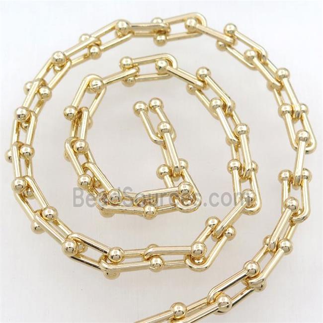 Alloy Chain U-Shape Gold Plated