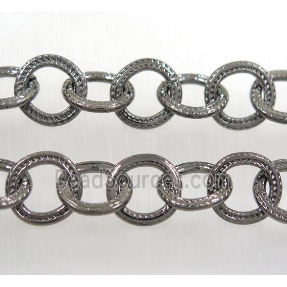 iron chain, black plated