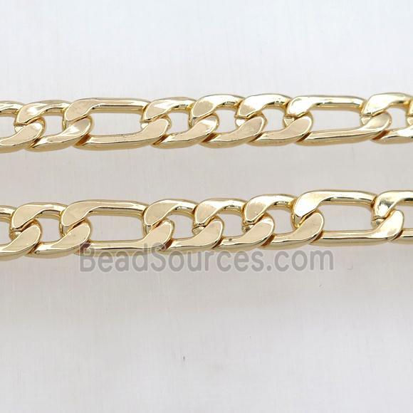 Iron curb chain, gold plated