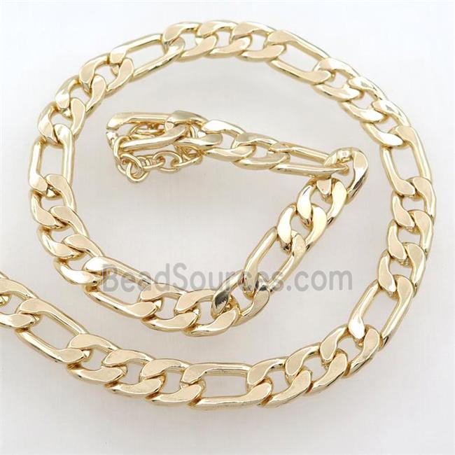 Iron curb chain, gold plated