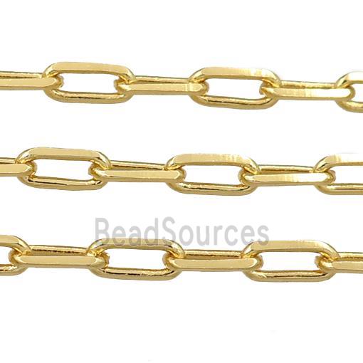 copper chain, gold plated