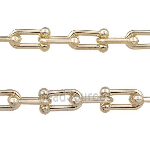 alloy U-shape chain, gold plated