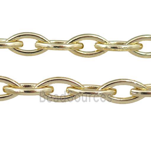 alloy chain, horseeye, gold plated