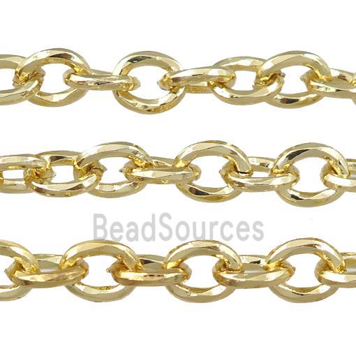 copper chain, gold plated