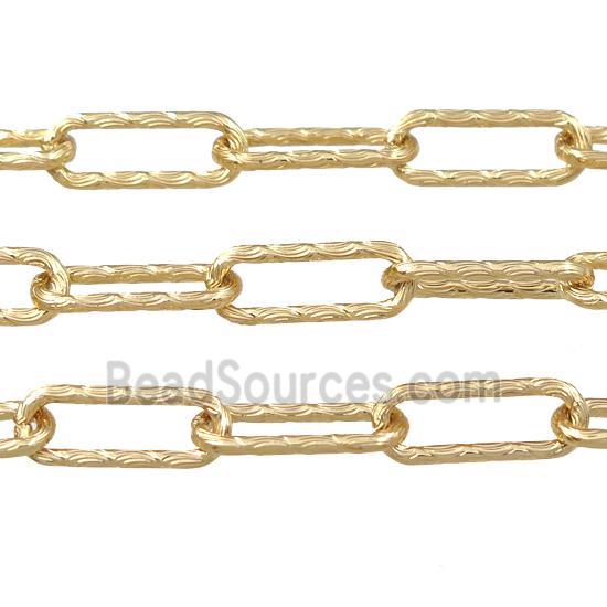 copper chain, gold plated