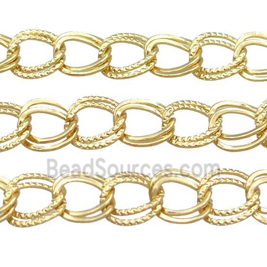 copper chain, double, gold plated