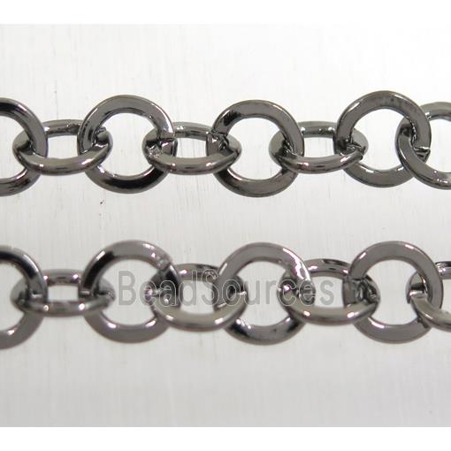 iron chain, black plated