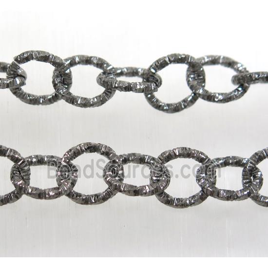 iron chain, black plated