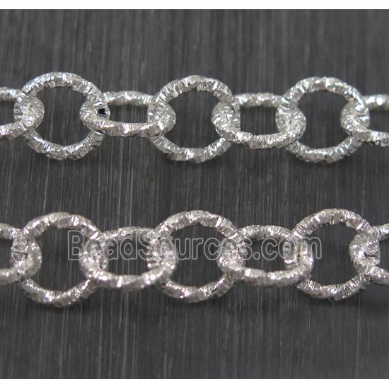 iron chain, silver plated