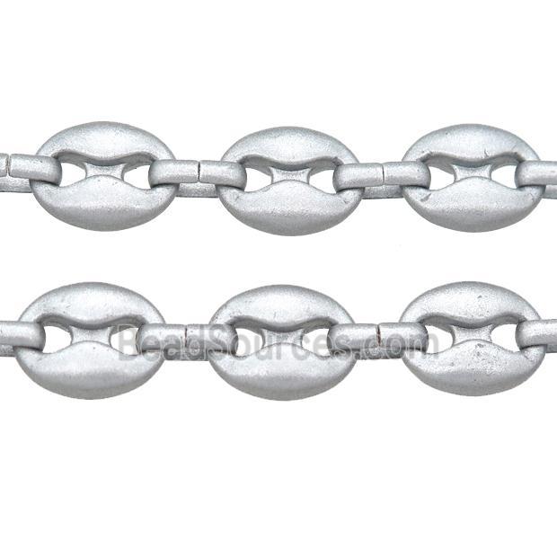 Alloy Chain with fire gray lacquered, pignose