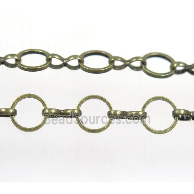 copper chain, antique bronze