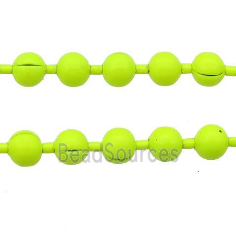 stainless Iron Ball Chain with fire nenoYellow lacquer