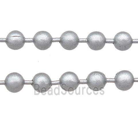 stainless Iron Ball Chain with fire gray lacquer