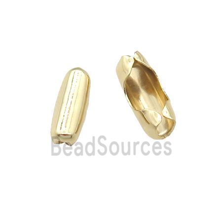 copper connector for ball chain, gold plated