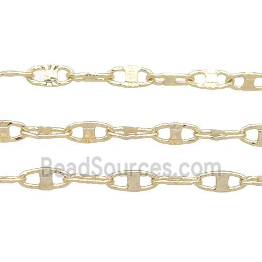 copper chain, gold plated