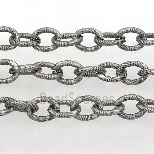 Iron chain, antiqure silver