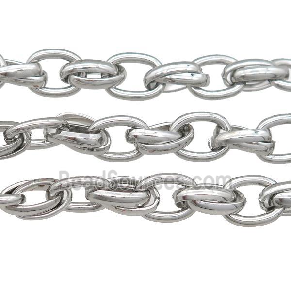 Iron chain, platinum plated