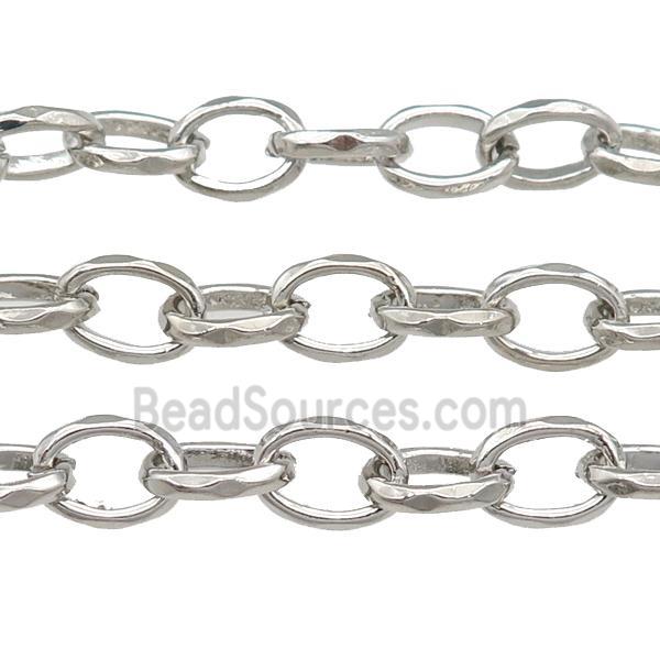 Iron chain, platinum plated