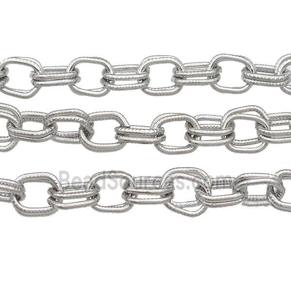 Iron chain, platinum plated