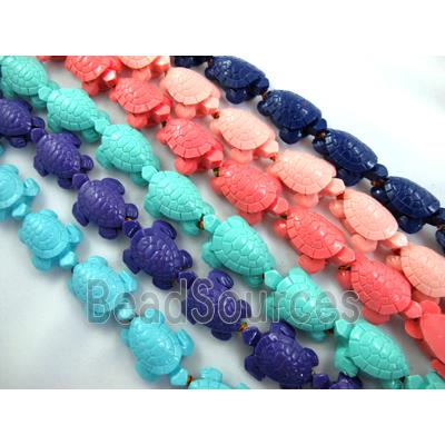 Compositive coral bead, tortoise, mixed color