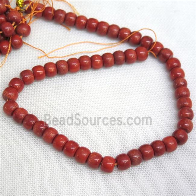 natural coral rondelle beads