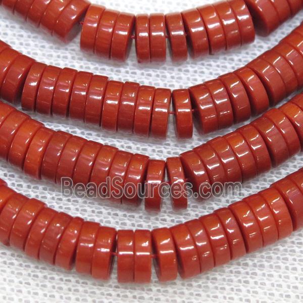 natural coral heishi beads