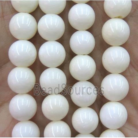 round white Coral Beads