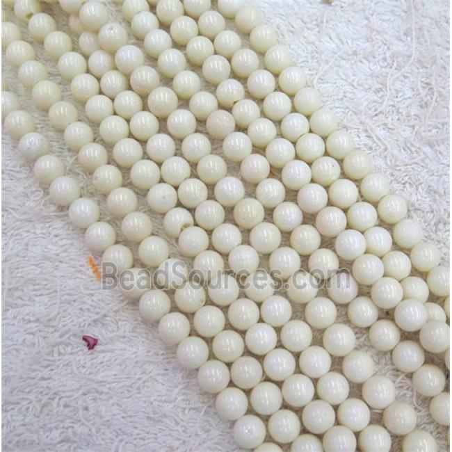 round white Coral Beads