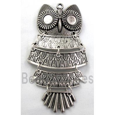 Tibetan Silver Owl Charms pendants