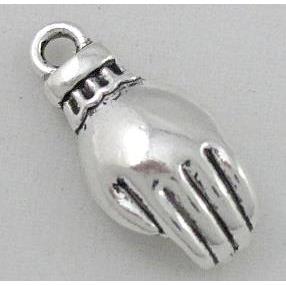 tibetan silver hand pendant, non-nickel