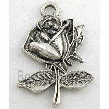 tibetan silver flower pendant, Non-Nickel