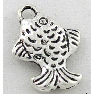 tibetan silver alloy fish pendant, Non-Nickel